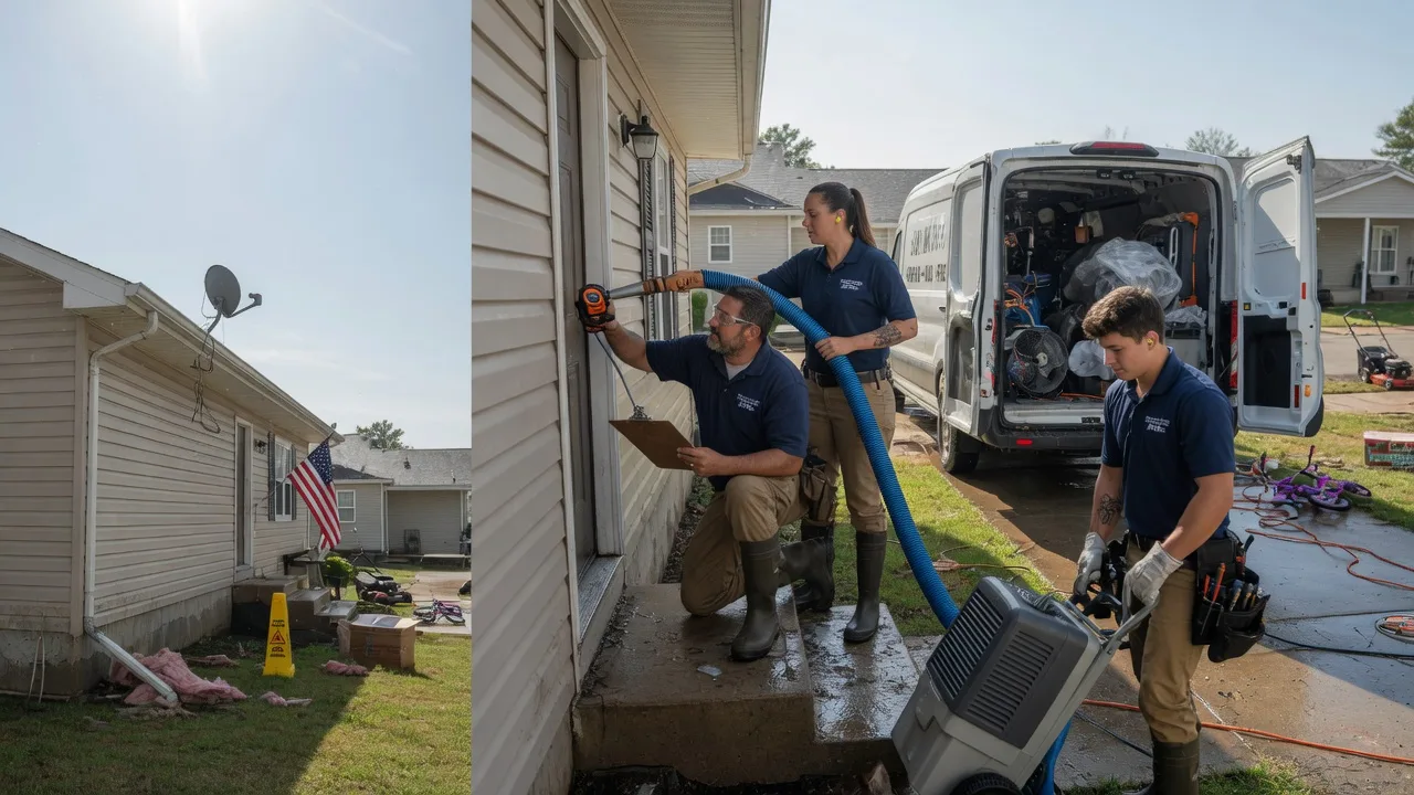 Ceiling Water Damage Restoration in Meriden, KS near me